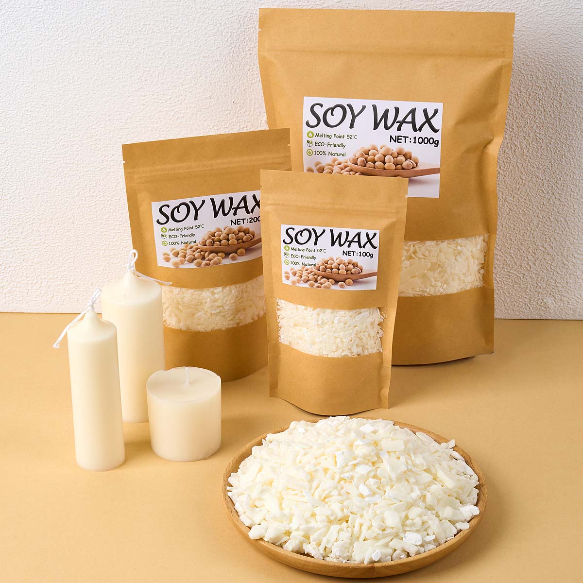 Candle Making Diy Kit - 1 Pounds Pure White Soy Wax