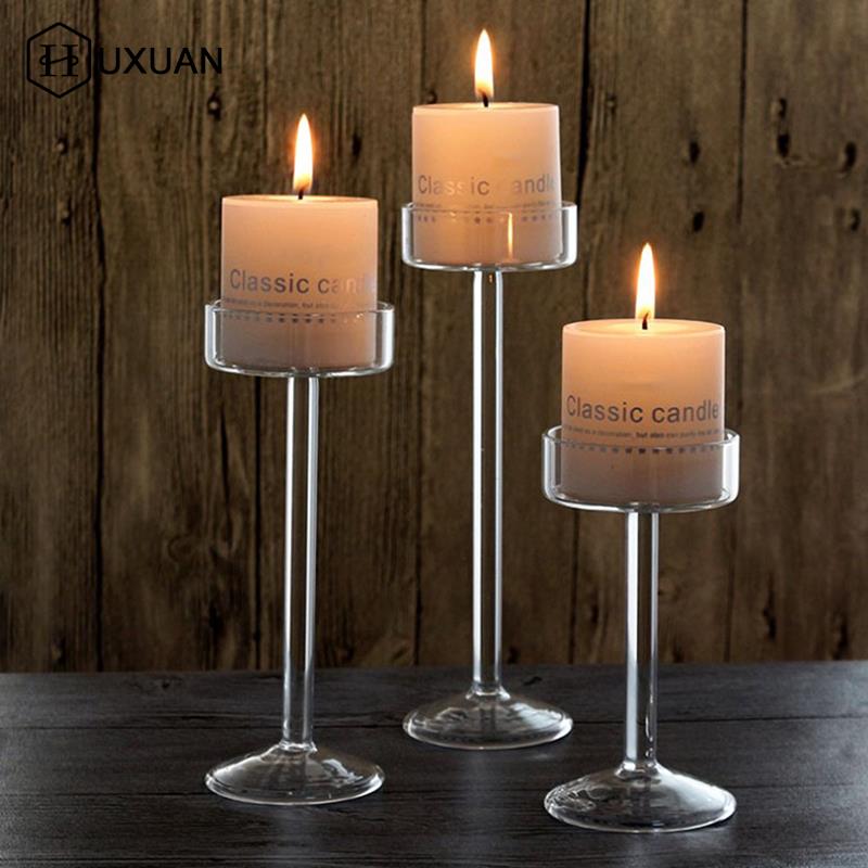 Candle Making Glass - Tall Glass Candle Holder Transparent Candlestick