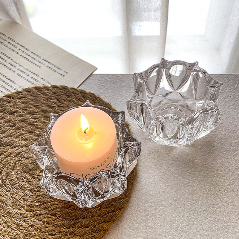 Candle Making Glass - French Flower Mouth Crystal Glass Candle
