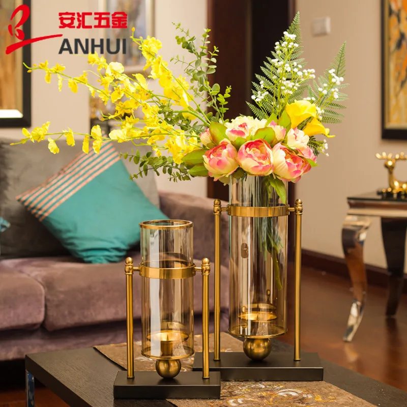 Candle Making Glass - Creative Metal Vase Nordic Glass Candle