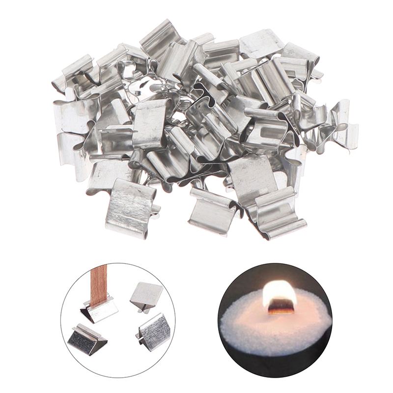 Candle Making Diy Kit - 50pcs Wood Candle Wicks Base Clip