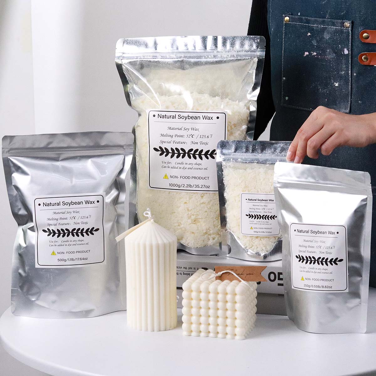 100/250/500/1000g Natural Soy  - Candle Making Diy Kit recension och pris