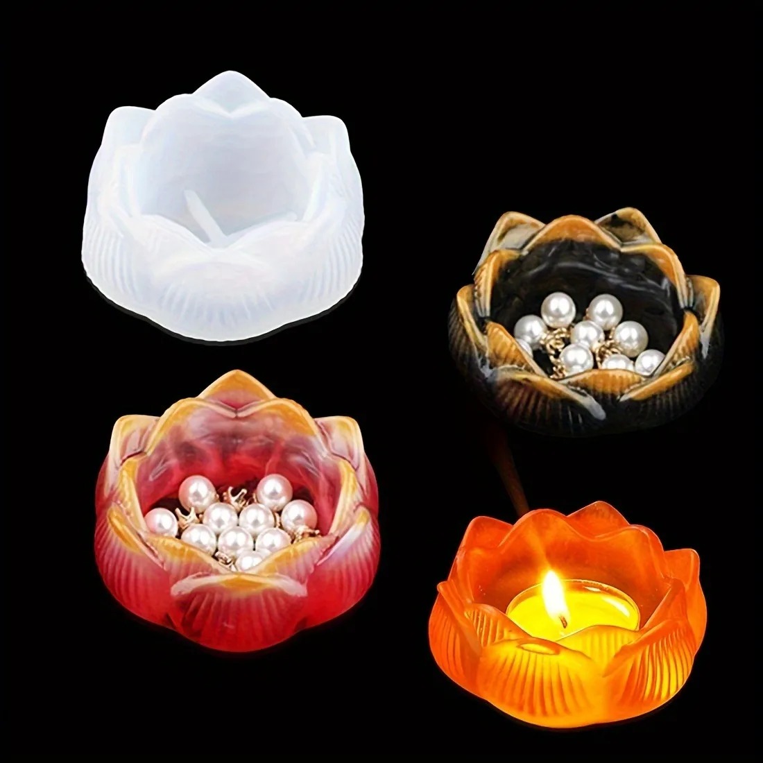 1pc DIY Lotus Flower Silicone  - Kraft Box Candle recension och pris
