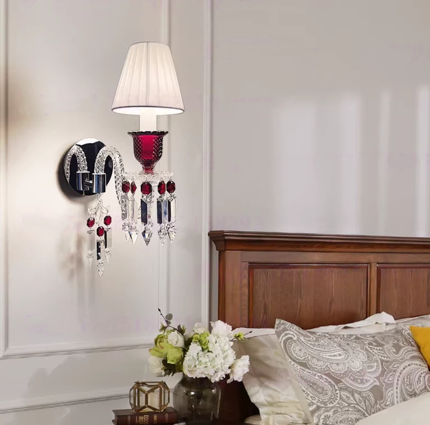 Modern Crystal Wall Lamp Red D - Candle Making Glass recension och pris