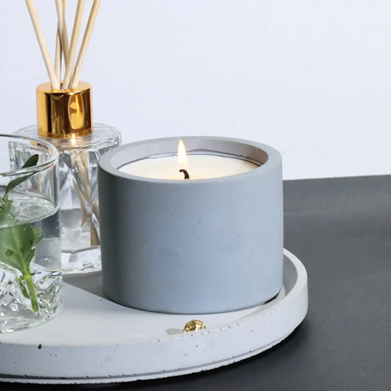 3 Sizes Round Cement Concrete  - Kraft Box Candle recension och pris