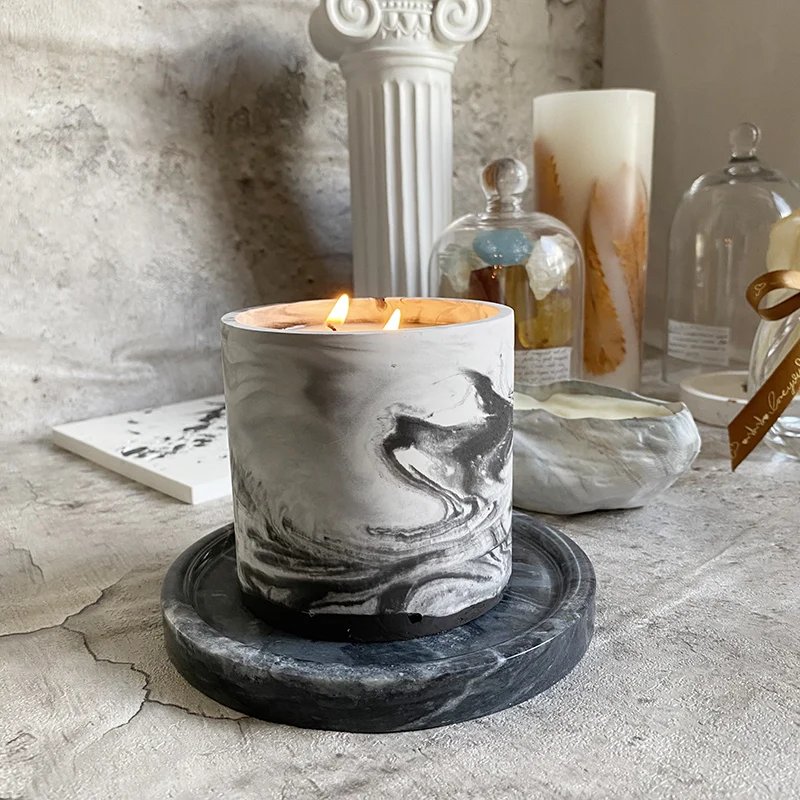 3 Sizes Round Cement Concrete  - Kraft Box Candle recension och pris