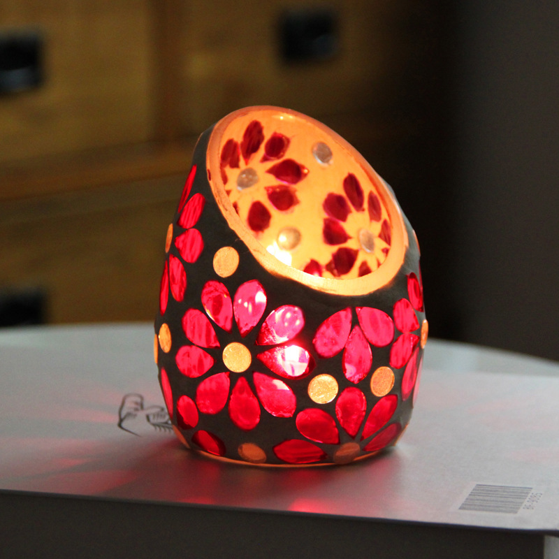Slanted Mosaic Glass Candle Ho - Candle Making Glass recension och pris